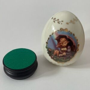 “Umbrella Girl” Porcelain Egg
